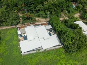 Drone view of one of our Costa Rica house rentals Casa Fenix in Playa Potrero, Guanacaste, Costa Rica.